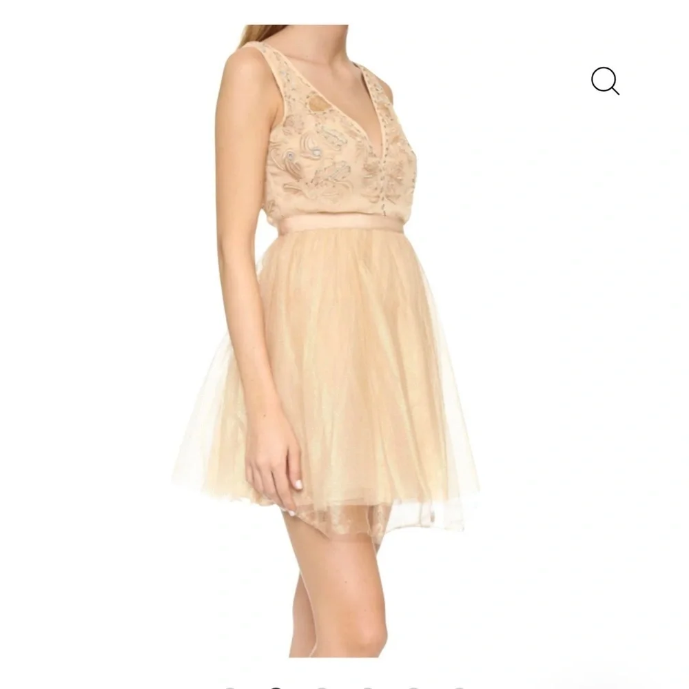 Free People Cream Embroidered Mini Dress Deja Vu New!